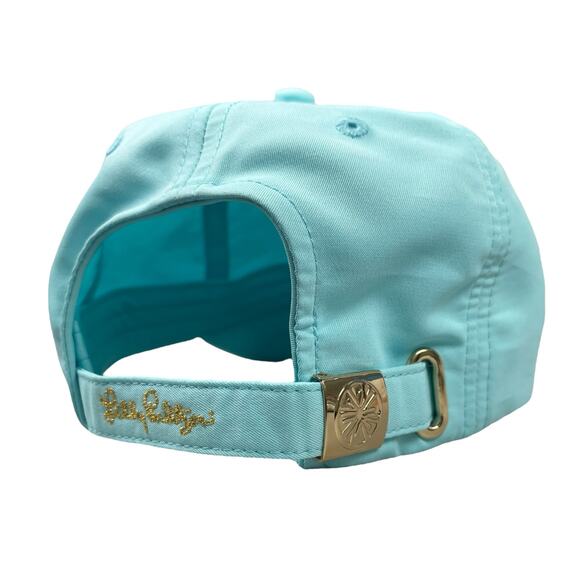 Lilly Pulitzer Solid Run Around Adjustable Hat Blue Cap - Picture 7 of 11